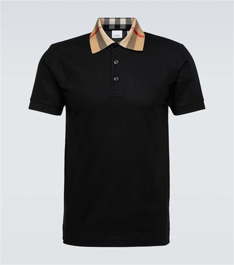 black polo burberry|men's black Burberry shirt.